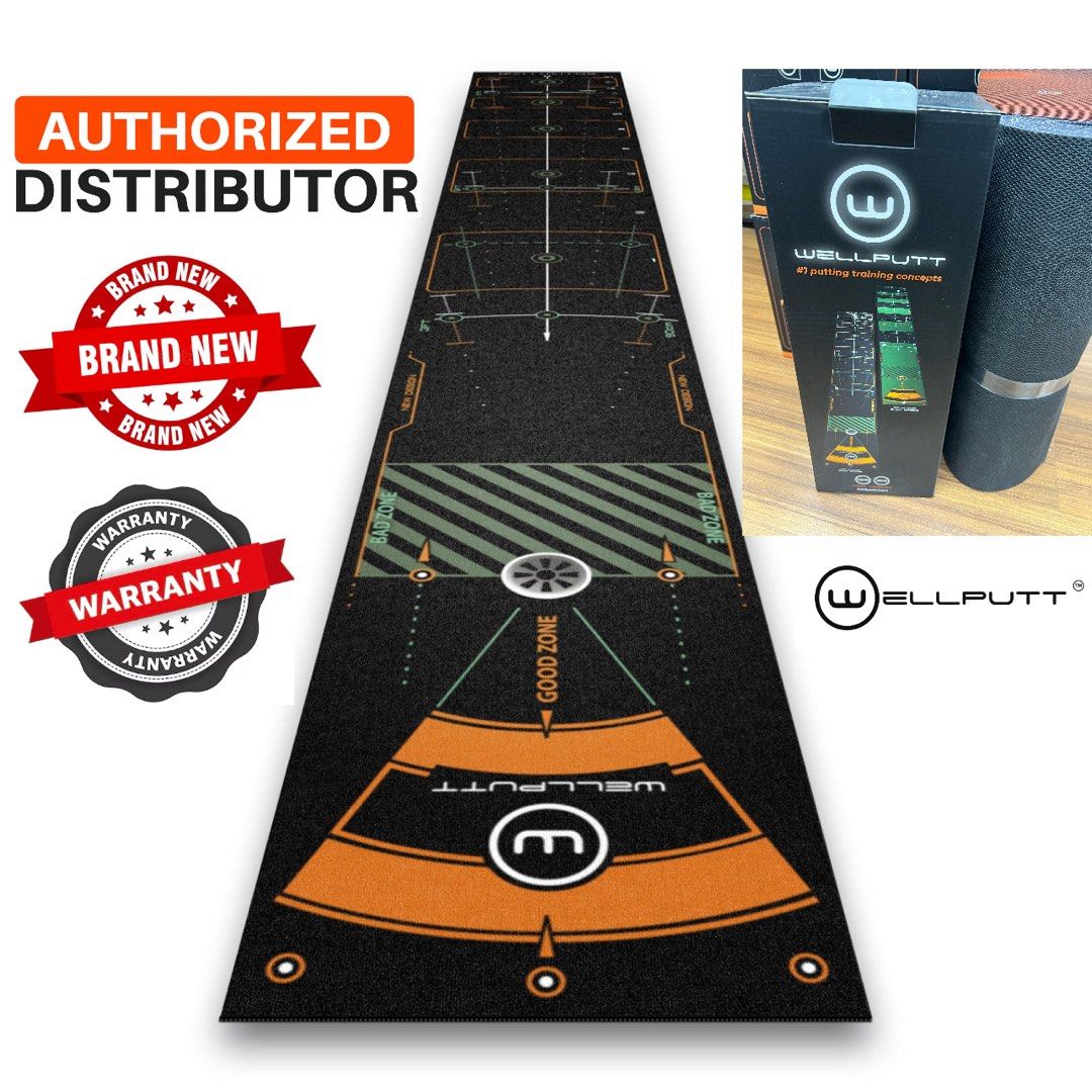 ★新品★WELLPUTT 4m BLACK／NEW DESIGN EDITION NEW WellPutt 4m Putting Mat - Classic (BLACK) Putting Mat +