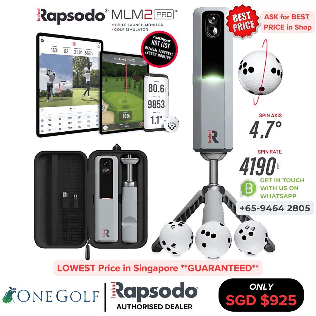 NEW Rapsodo MLM2 PRO Launch Monitor + Golf Simulator (**LOCAL