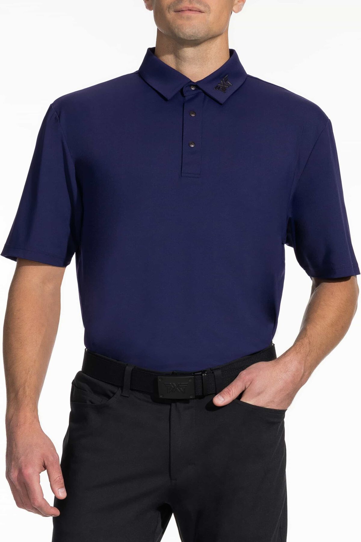 NEW PXG MALE BP SIGNATURE POLO - NAVY (Athletic Fit, Asian Cut)