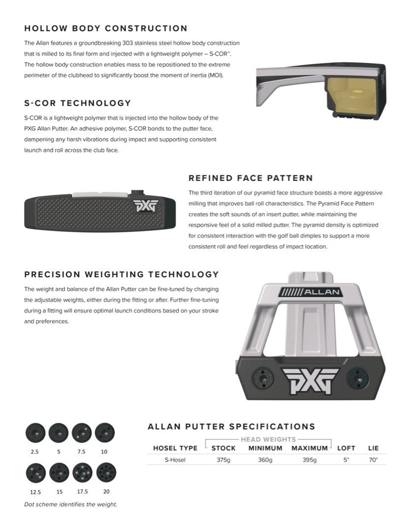 PXG ALLAN Putter (Zero-Torque)