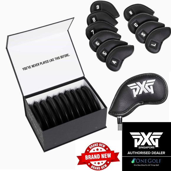 NEW PXG Leather Iron Headcovers + Box [10 Pieces]