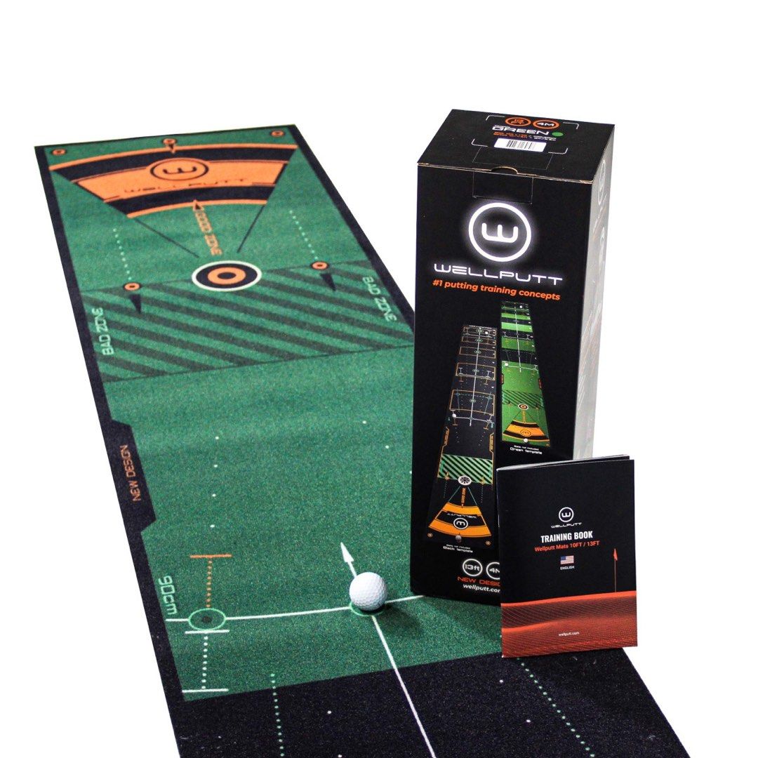 NEW WellPutt 4m Putting Mat - Classic (GREEN) Putting Mat + Manual + Box
