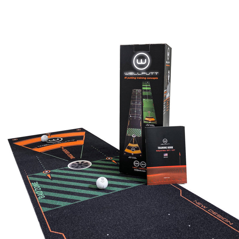 NEW WellPutt 4m Putting Mat - Classic (BLACK) Putting Mat + Manual + Box