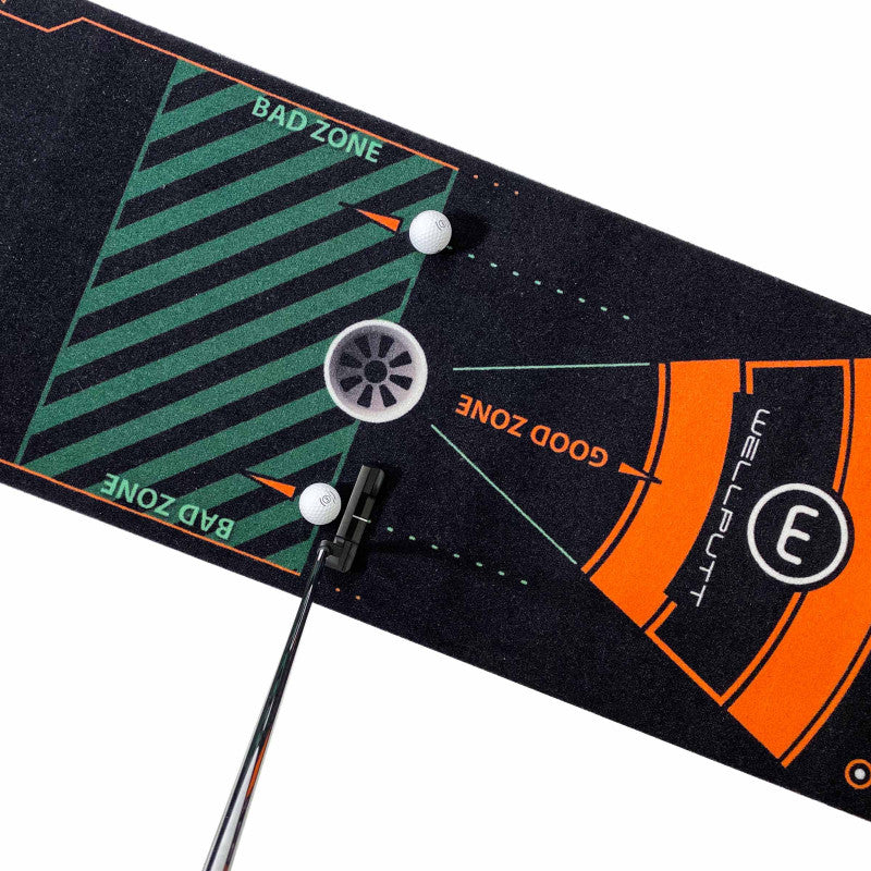 NEW WellPutt 4m Putting Mat - Classic (BLACK) Putting Mat + Manual + Box