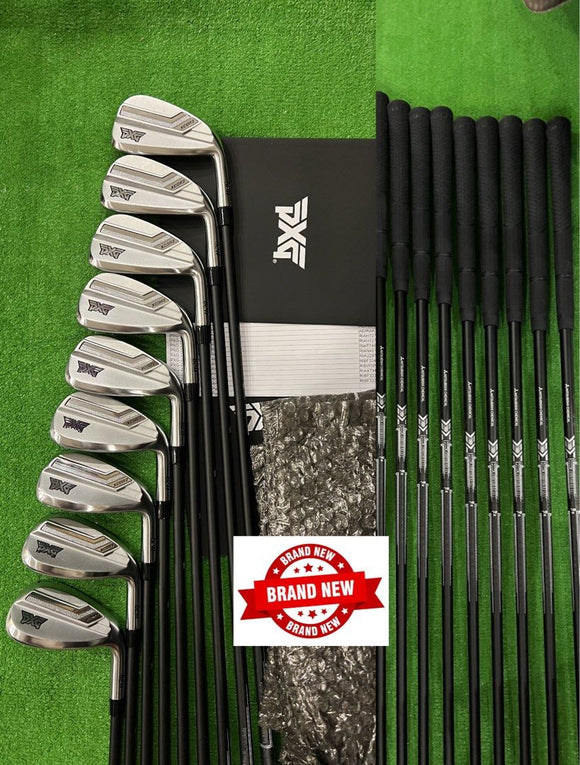 NEW PXG 0211 XCOR2 V3 Chrome Irons (5-L) [9 Pieces] (With Mitsubishi MMT 70 Regular Flex Graphite Shaft)[RIGHT HANDED GOLF CLUB]