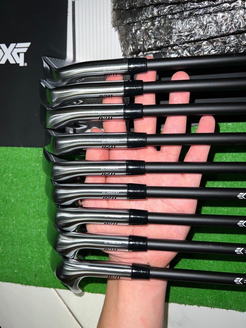 NEW PXG 0211 XCOR2 V3 Chrome Irons (5-L) [9 Pieces] (With Mitsubishi MMT 70 Regular Flex Graphite Shaft)[RIGHT HANDED GOLF CLUB]