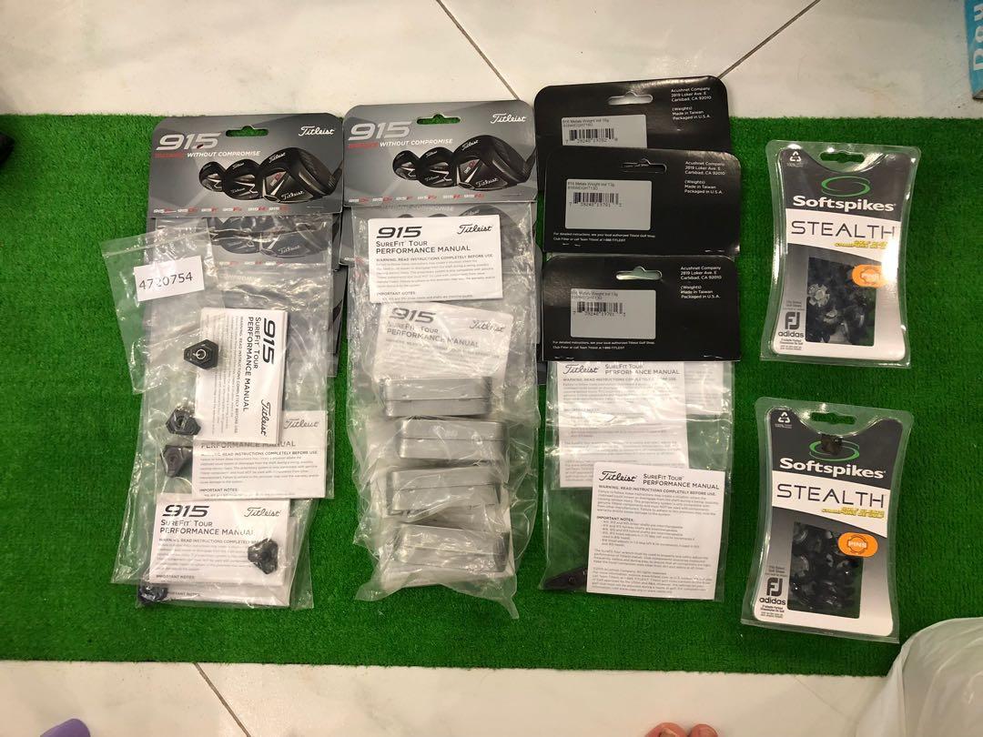 NEW Titleist Weights [915 Driver/ Fairway Wood/ Hybrid & 816 Hybrids], Footjoy Stealth SoftSpikes for Golf Shoes