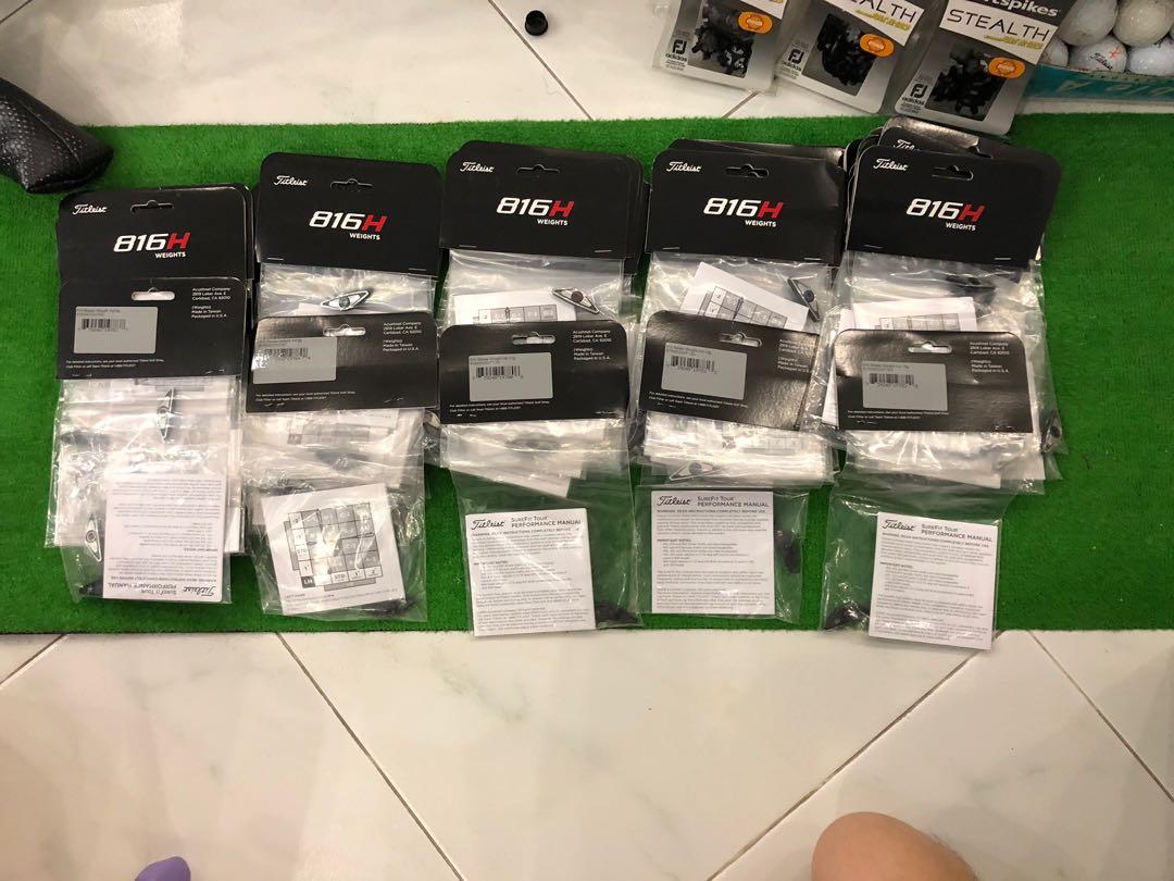 NEW Titleist Weights [915 Driver/ Fairway Wood/ Hybrid & 816 Hybrids], Footjoy Stealth SoftSpikes for Golf Shoes