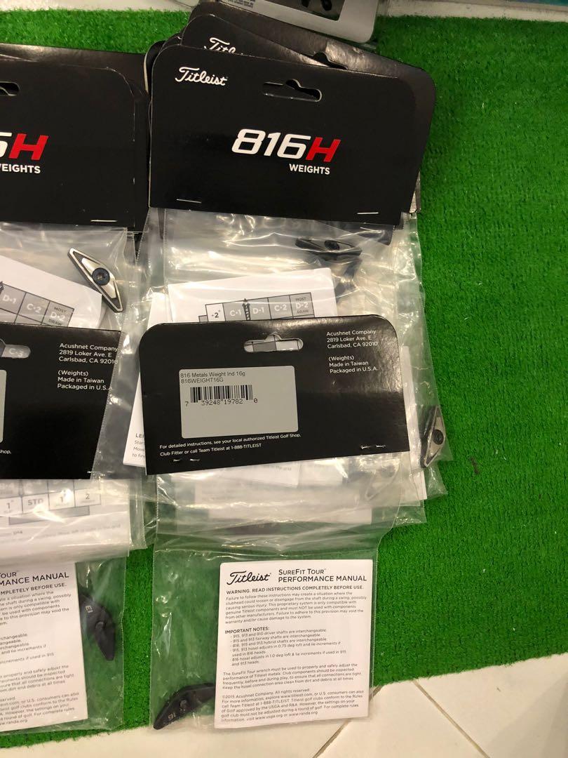 NEW Titleist Weights [915 Driver/ Fairway Wood/ Hybrid & 816 Hybrids], Footjoy Stealth SoftSpikes for Golf Shoes